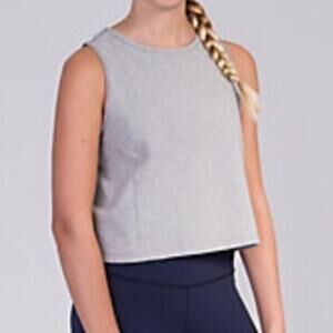 Ivivva (Lululemon) Grey Sleeveless Cropped Tank Top Size 8